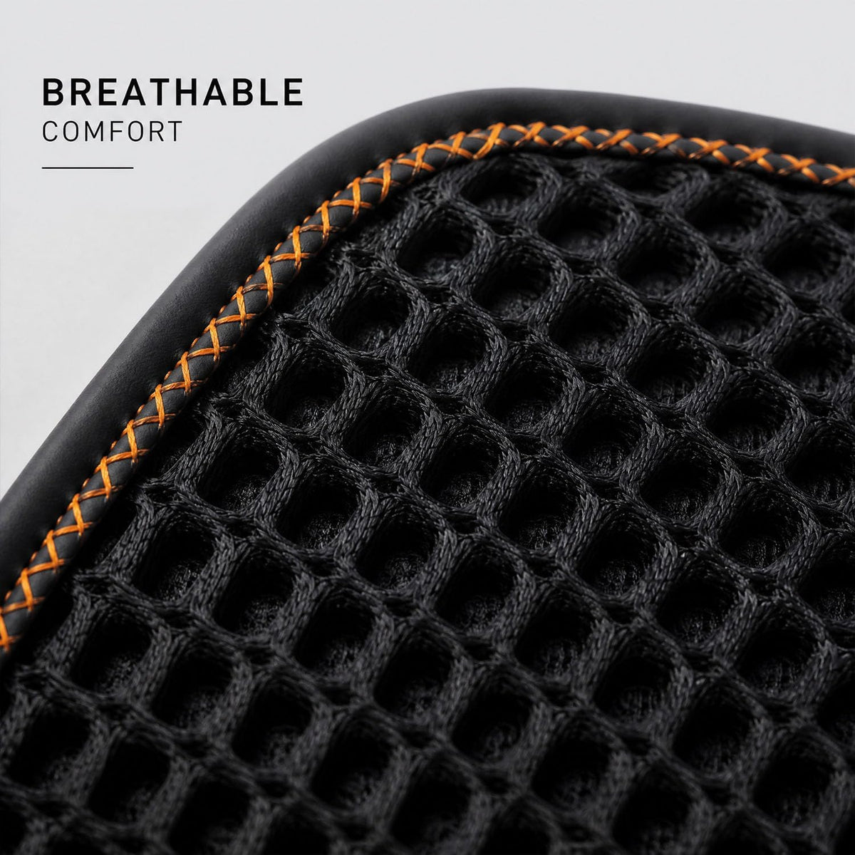 Cool and Breathable 3D air MESH car seat Cushion for Summer, Universal Ventilated Comfortable seat pad, Suitable for sedans, Vans, Pickup Trucks, and SUVs (Black Back cushion-1PCS)