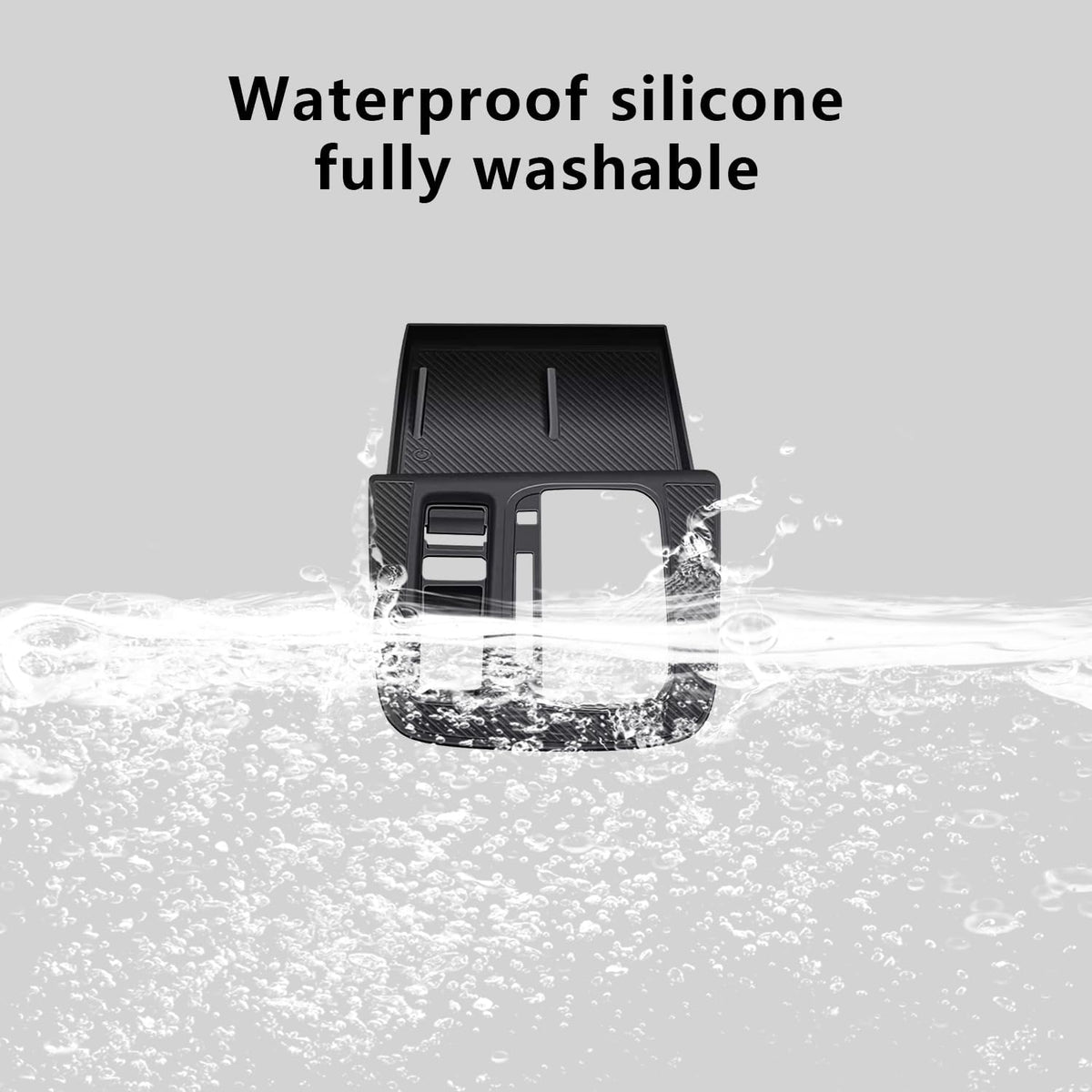 Temmis Center Console Silicone Organizer Wrap for Honda CRV 2023-2026 (Gasoline & Hybrid), Full-Wrap Center Consel Electrostatic adsorption Cover for Honda CRV-Black