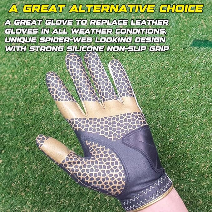J&S Sporting Spider Grip Nonslip Golf Gloves for Men, Mens Golf Glove for Right Handed Golfer