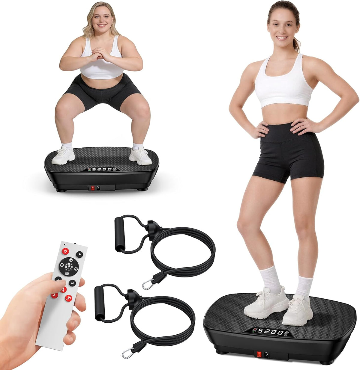 Skiennix Vibration Plate Exercise Machine - 2026 Fitness Platform for Lymphatic Drainage | 400 Lbs Capacity with Remote Control