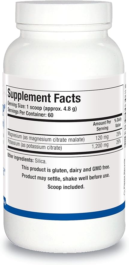 Biotics Research Potassium HP Potassium with Magnesium, Powdered Formula, Electrolyte, Supports Cardiovascular, Renal and Bone Health, Essential Mineral for Vascular and Muscle Function, 10 Ounces
