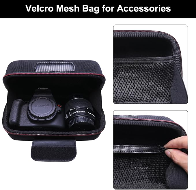 LTGEM Camera Case for Canon EOS Rebel T7 / R50 / R100 / R50 V / T6 / R8 / R10 /