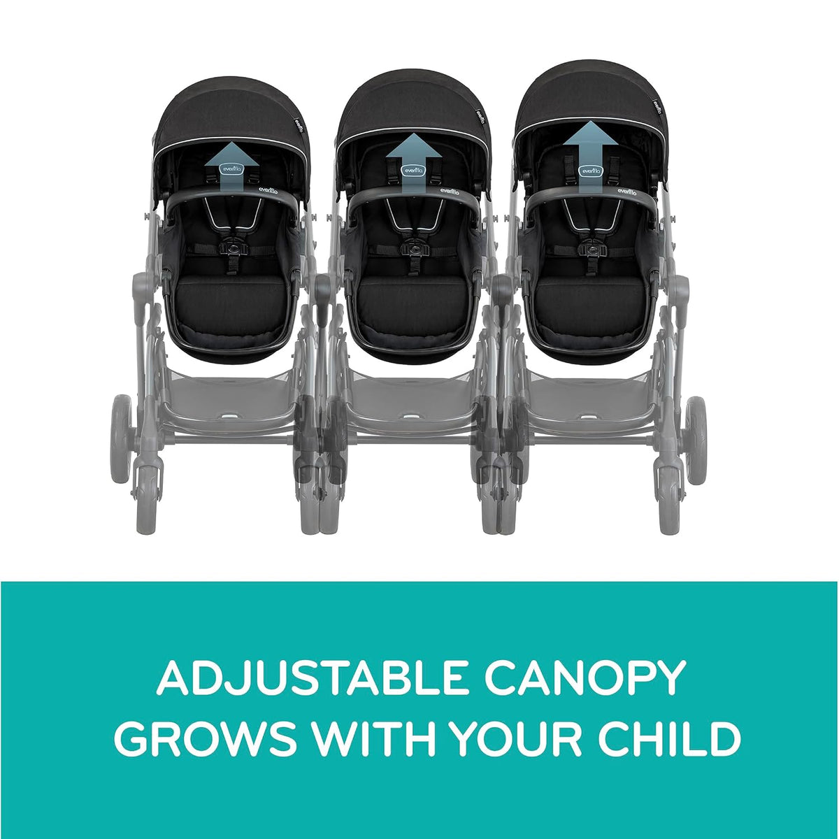 Evenflo Pivot Xpand Modular Travel System with LiteMax Infant Car Seat with Anti-Rebound Bar (Sabino Gray)