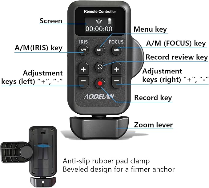 Upgraded Wireless Camcorder Remote Control Zoom Controller