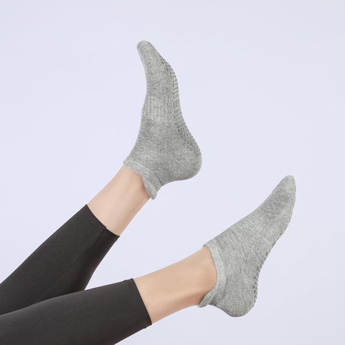 Loudashuaiqi Grip Pilates Socks - Non-Slip Athletic Yoga Socks for Women | Perfect for Barre & Hospital Workouts