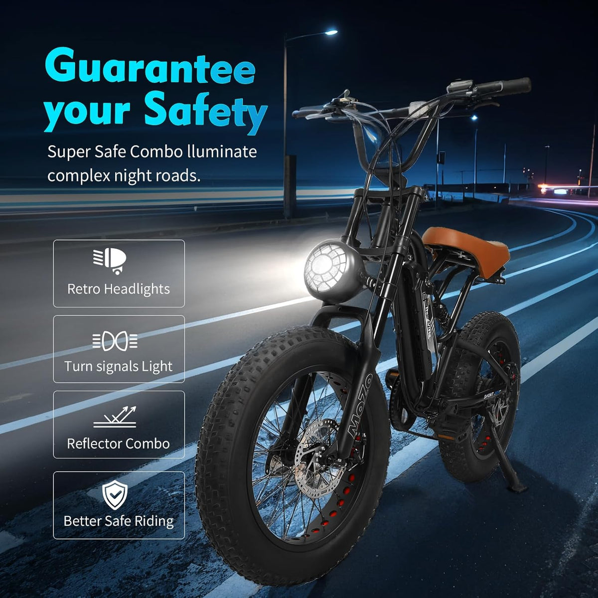 Skiennix Electric Bike - 1500W Peak Motor with 48V/20AH Battery | 20" Fat Tire for All Terrain Riding