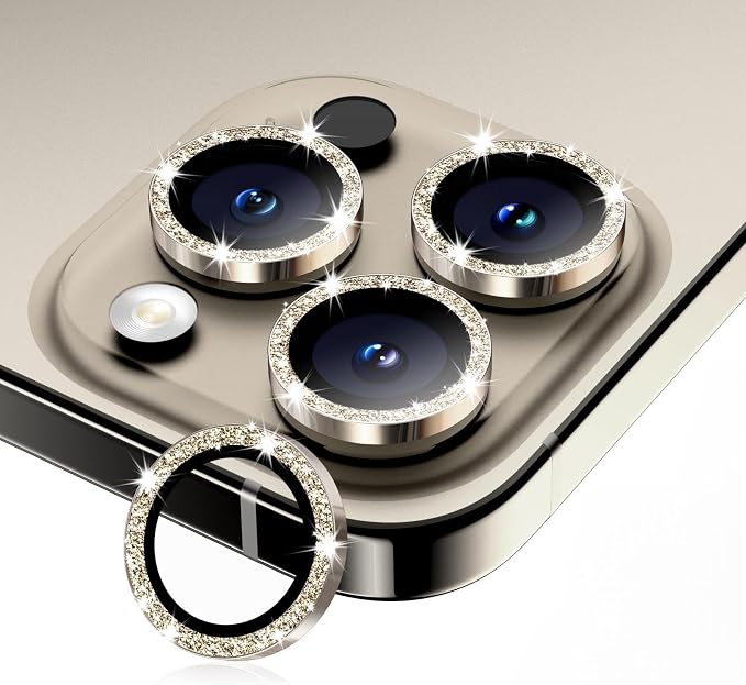 for iPhone 16 Pro/iPhone 16 Pro Max Camera Lens Protector, Tempered Glass