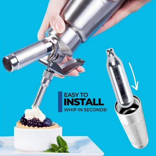 ICO Whipped Cream Chargers - 10 Count | 8g N2O for Whipped Cream Dispensers, Compatible with Standard Makers