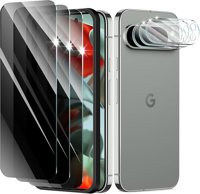 3+3+1-Pack, Privacy Screen Protector and Camera Lens Protector