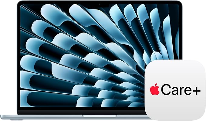 Apple 2026 MacBook Air 13-inch Laptop with M5 chip: Built for AI, 13.6-inch Display, 24GB Unified Memory, 1TB SSD, 12MP Center Stage Camera, Touch ID, Wi-Fi 7; Sky Blue with AppleCare+ (3 years)