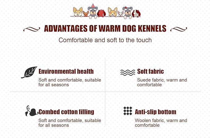 Suede Sofa Dog Bed, Multiple Sizes Orthopedic Memory Foam Mattress, Durable and Calming, Washable Dog Bed with Anti-Slip Bottom S Blue
