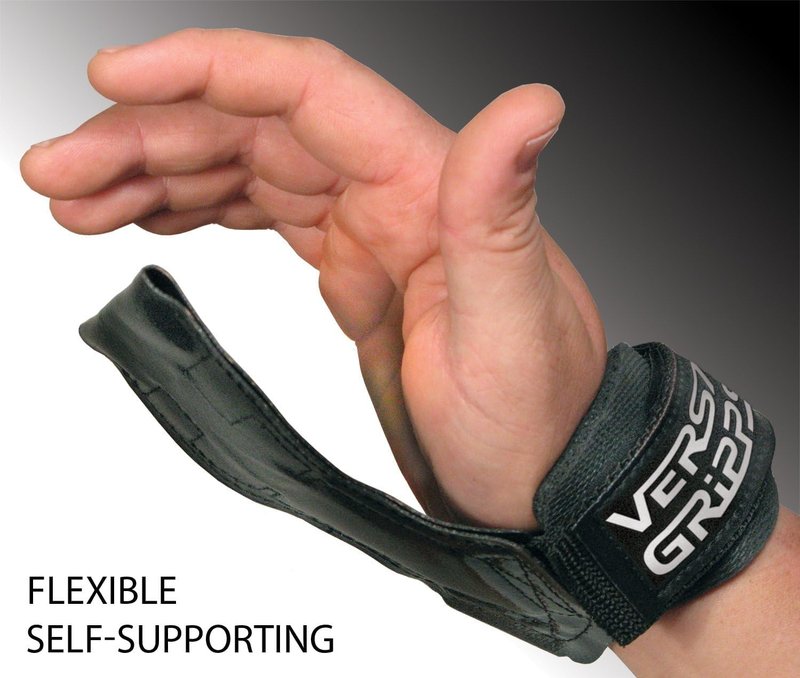 Versa Gripps Pro, Made in USA, Wrist Straps for Weightlifting Alternative, Best Training Accessory, R/L, Silver