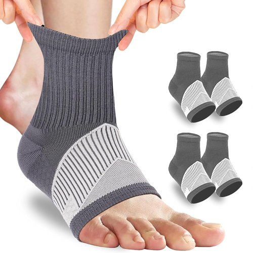 DRNAIETY Ankle Brace Socks - Compression Sleeves for Plantar Fasciitis & Achilles Tendonitis | Comfortable & Breathable (XL)