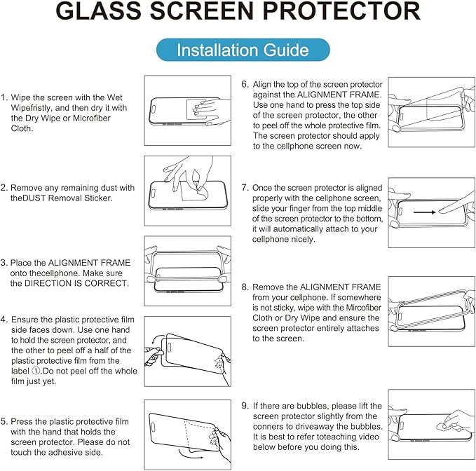 Mothca 2 Pack Matte Glass Screen Protector