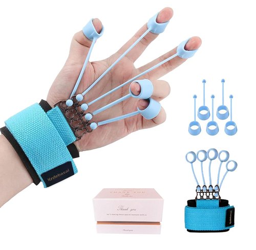 Finger Strengthener Hand Grip Strength Trainer Finger Extension Stretcher Exerciser Hand Rehab Work Out Relieve Pain Arthritis and Grip Training Krdebasai 40LB