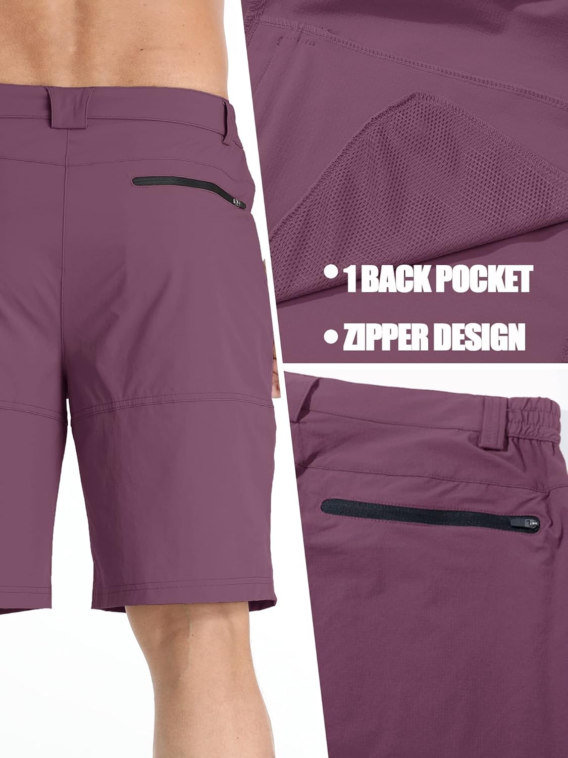 TACVASEN Men's Quick-Dry Cargo Shorts - Water-Resistant Outdoor Hiking & Golf Shorts | Casual Fit
