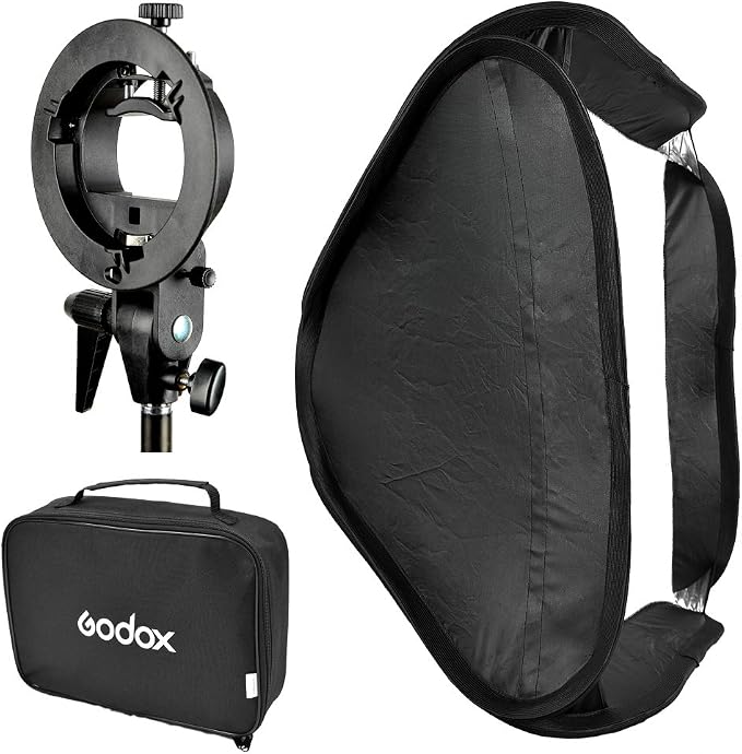 Godox 32" x 32" Softbox with S-Type Bowens Mount Bracket Flash Holder Kit