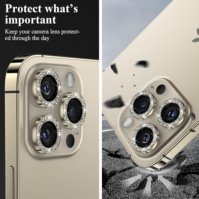 YWXTW Designed for iPhone 14 Pro/iPhone 14 Pro Max Camera Lens Protector Bling