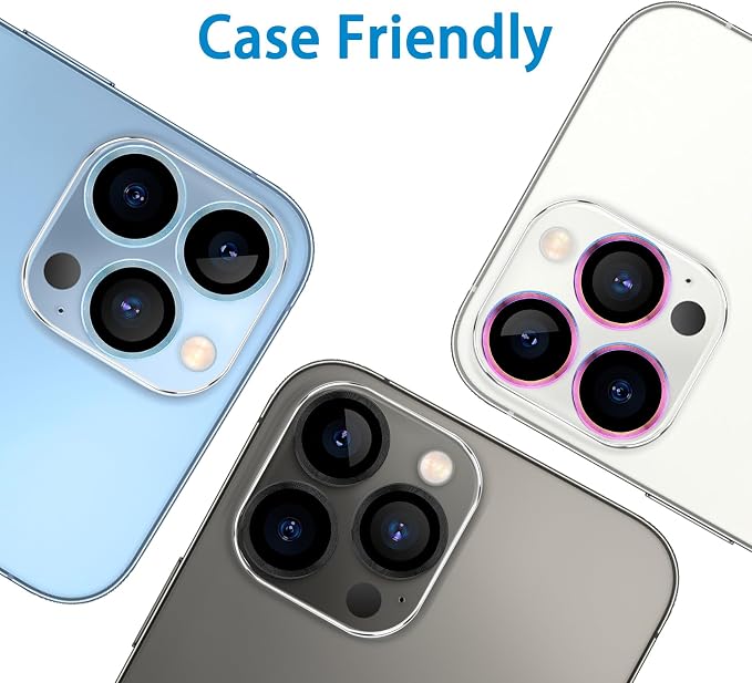 Dengduoduo 3 Pack Tempered Glass Camera Lens Protector