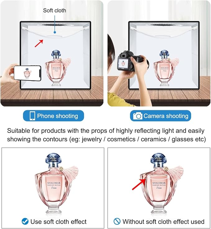 PULUZ Mini Photo Studio Light Box, Portable Folding Photography Light Booth