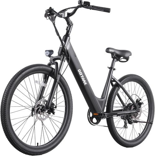 Gotrax Dolphin 26" Electric Bike - 30-Mile Range, 20MPH Speed, 5 Pedal-Assist Levels & Front Suspension