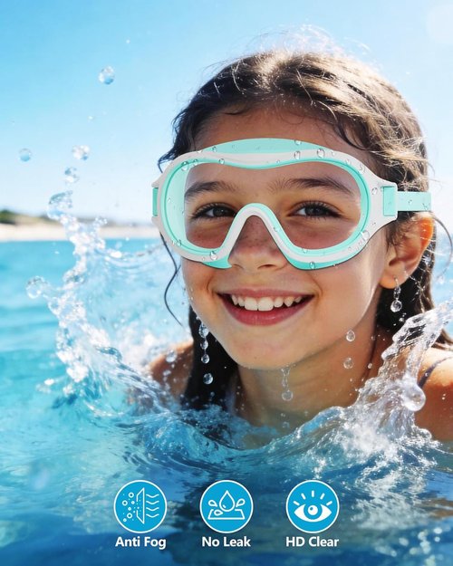 Aegend Swim Goggles for Kids 3-15 | Anti-Fog, UV Protection & Wide Vision | Waterproof, No Leak Design