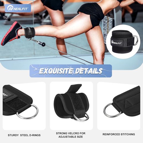 NEALFIT Barbell Pad Set - Extra Thick Neck & Shoulder Support Cushion for Squats & Hip Thrusts | Olympic Bar Pad for Weightlifting