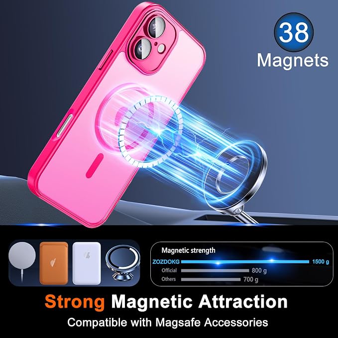 for iPhone 16 Case with Privacy Screen Protector and Camera Protection