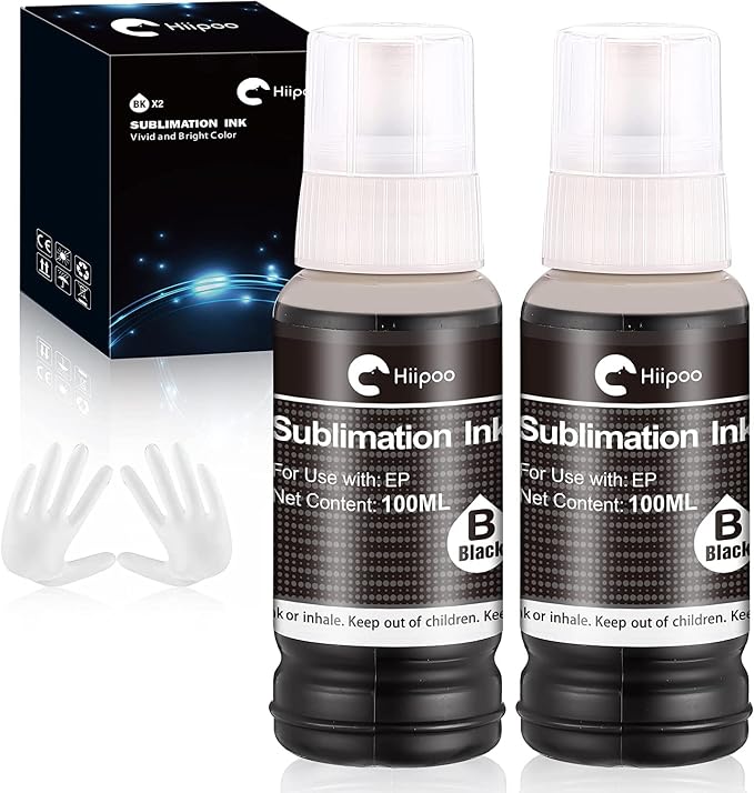 Hiipoo Sublimation Ink Refilled Bottles Compatible