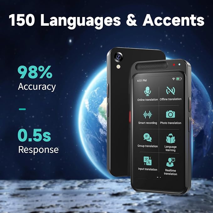 Language Translator Device No WiFi Needed, 150+ Languages Translation in Real