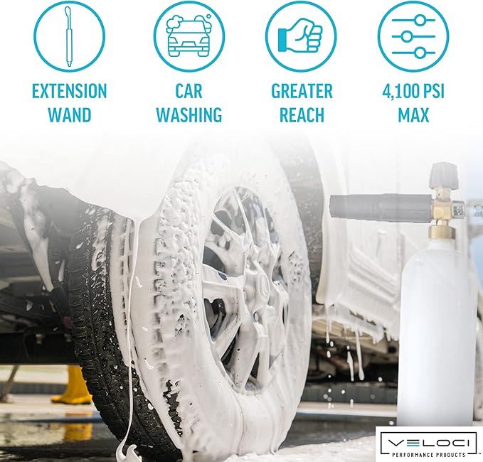 MTM Hydro Pressure Washer 20" Extension Wand Kit for Car Wash and Detailing Commercial Grade