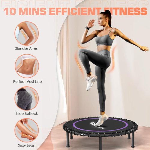 BCAN Mini Rebounder Trampoline - 450/550LBS Capacity, Foldable Fitness Trampoline for Indoor & Outdoor Use, 40"/48" Size