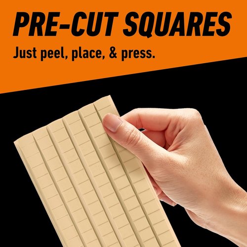 Gorilla Mounting Putty - Non-Toxic Removable Wall Putty in Natural Tan | 168 Pre-Cut Squares