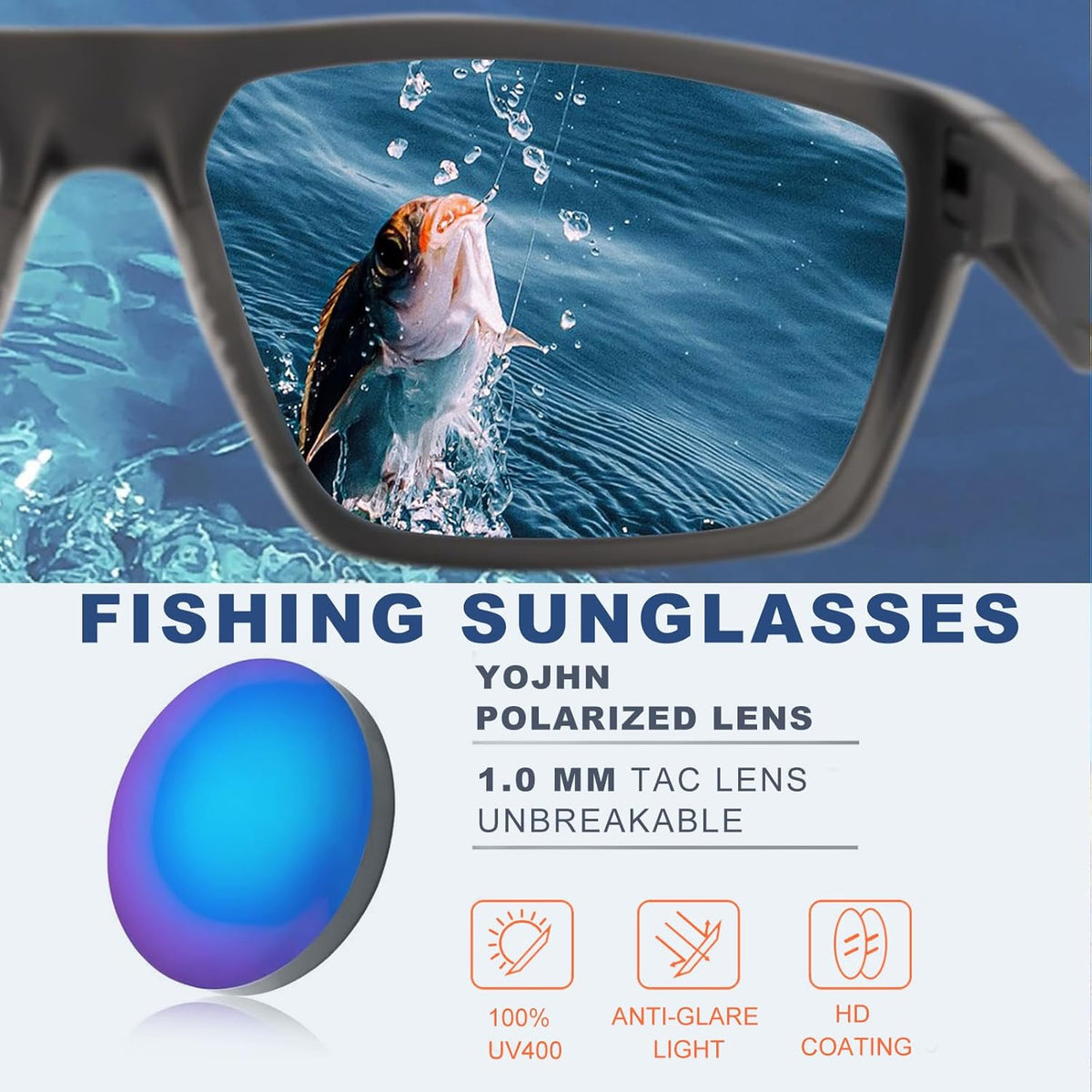 Skiennix Floating Polarized Fishing Sunglasses - UV Protection for Kayaking, Boating & Water Sports