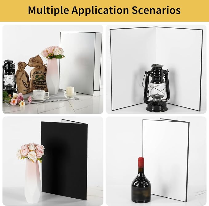 Meking 3 in 1 Photography Reflector Cardboard, Product and Food Photo Shooting