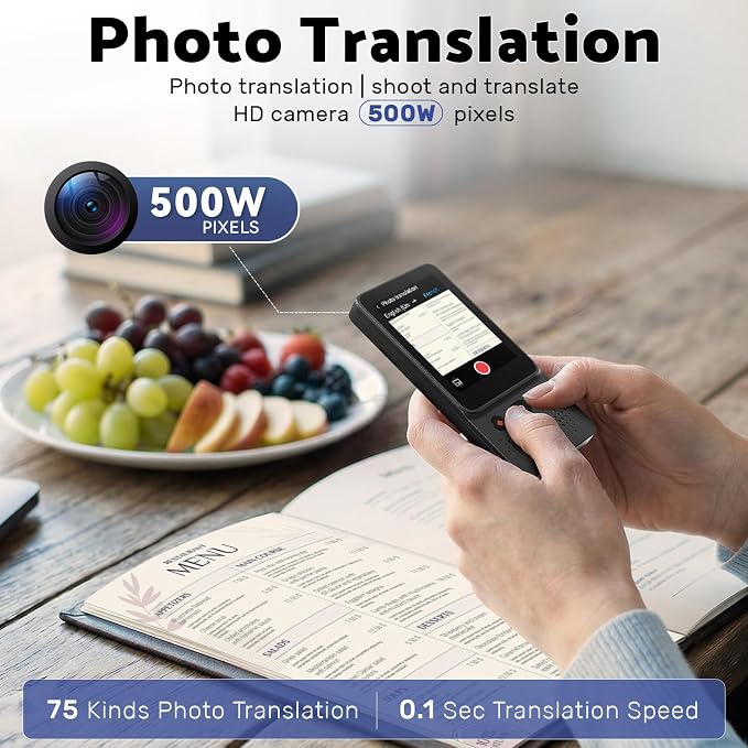 Language Translator Device, Voice Ai Translator Device T21 Wi-Fi Available