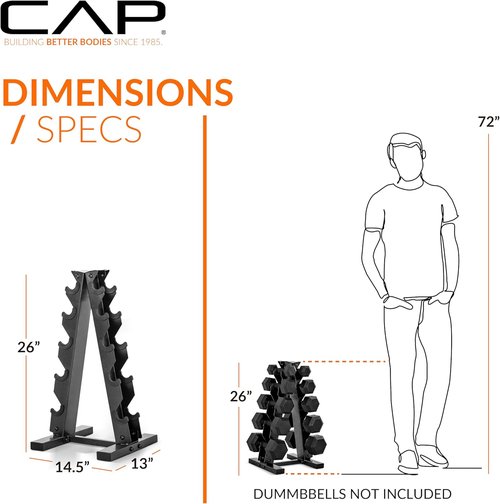 Cap A-Frame Dumbbell Weight Rack - Stylish Color Series for Organized Home Gym