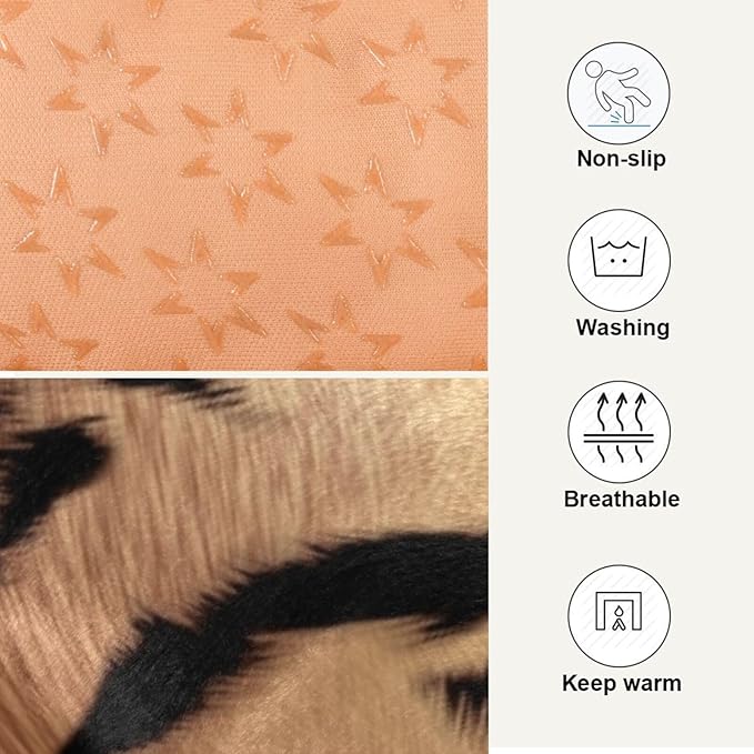 Pet Bed Tiger Print Dog Bed Mat Absorbing Non Slip Pad Pet Sleeping Mat for Small, Medium, and Large Dogs Puppy Cat 36 in x 24 in