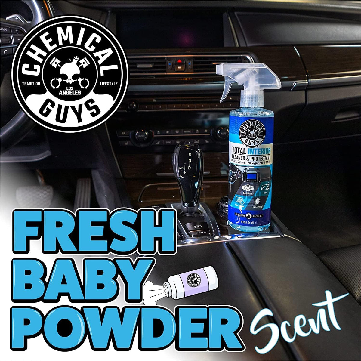 Chemical Guys SPI220 Total Interior Cleaner and Protectant, 128 fl oz (1 Gallon) with 16 fl oz Spray Bottle (2 Item Bundle) Safe for Cars, Trucks, SUVs, Jeeps, Motorcycles, RVs & More