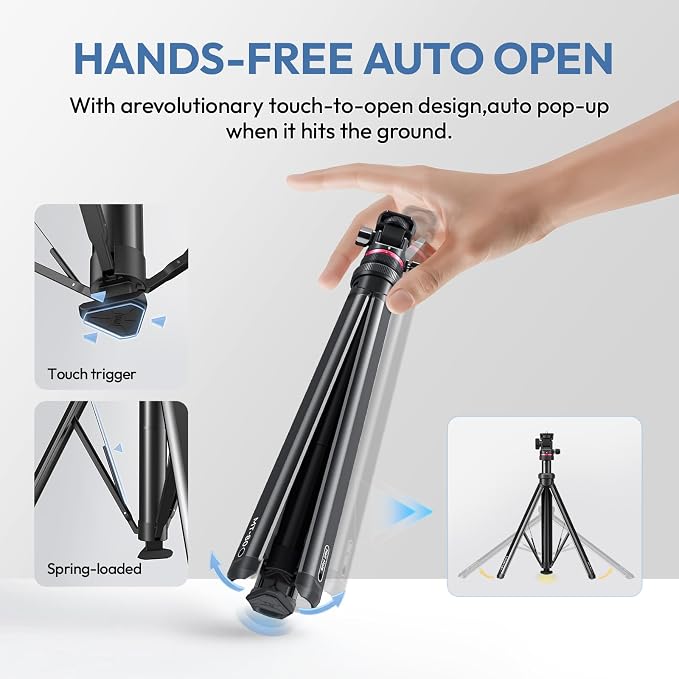 ULANZI MT-80 Aluminum Tripod Stand, 7FT Extendable Camera Phone Tripod