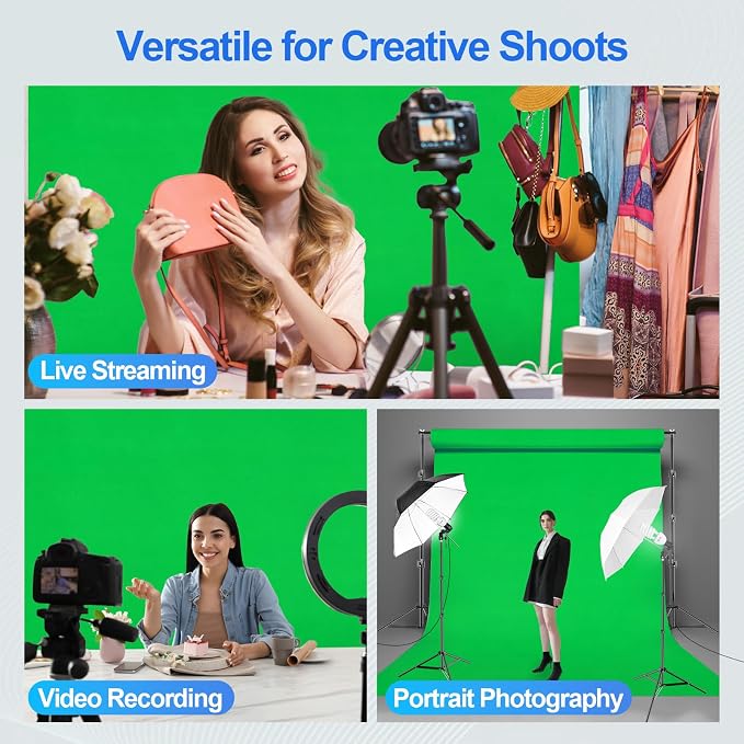 EMART 10X10 FT Green Screen Backdrop Kit, Photography Umbrella