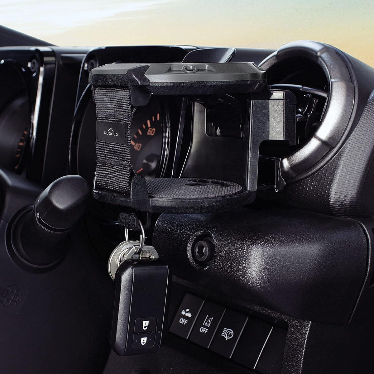 LITTLEMOLE Car Cup Holder with Hook, Adjustable Car Air Vent Cup Mount