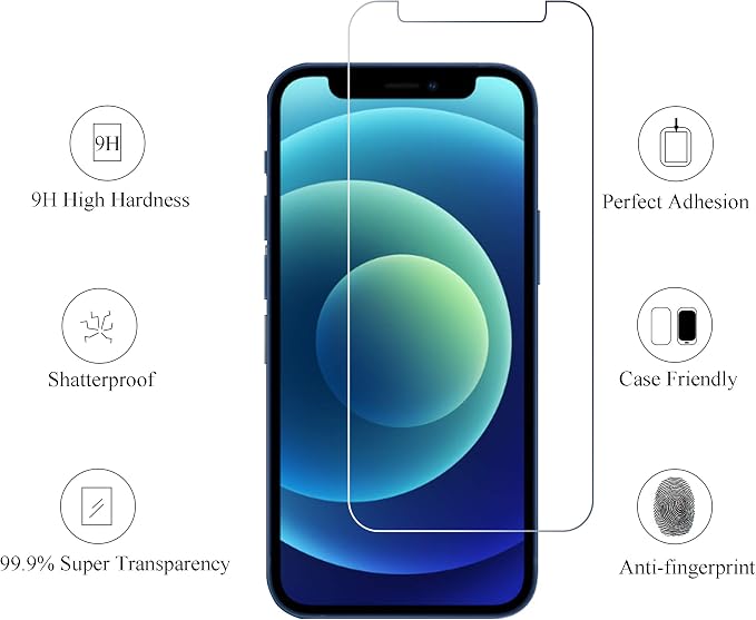 Ailun Screen Protector for iPhone 12 mini 2020 3Pack Tempered Glass