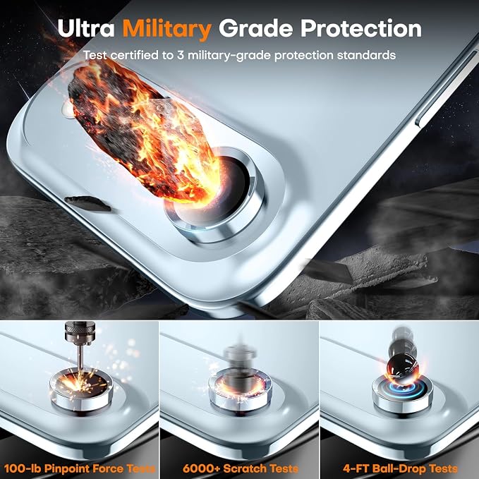 Camera Lens Protector for iPhone Air, Sapphire Glass Metal Individual Camera