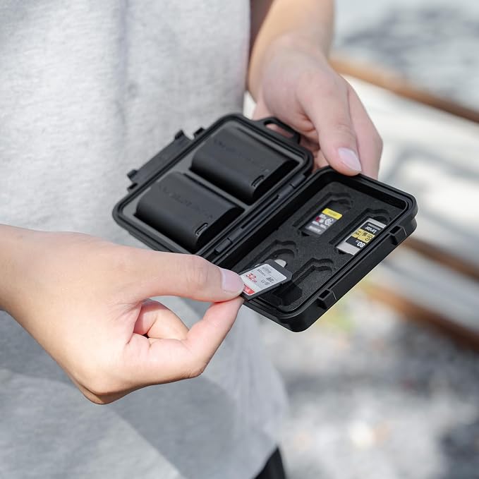 JJC Portable Camera Battery Memory Card Storage Case