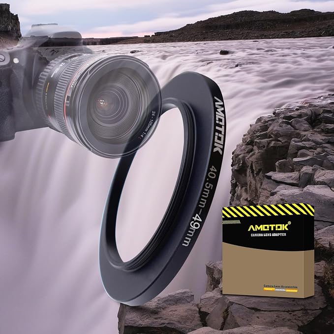 40.5mm Lens to 49mm Camera Lens Adapter, 40.5mm to 49mm Filter Step up Ring