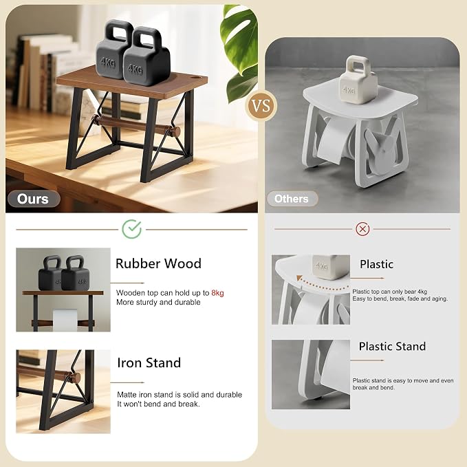 Label Holder for Rolls and Fan-fold Labels, Wooden Label Holder for Desktop