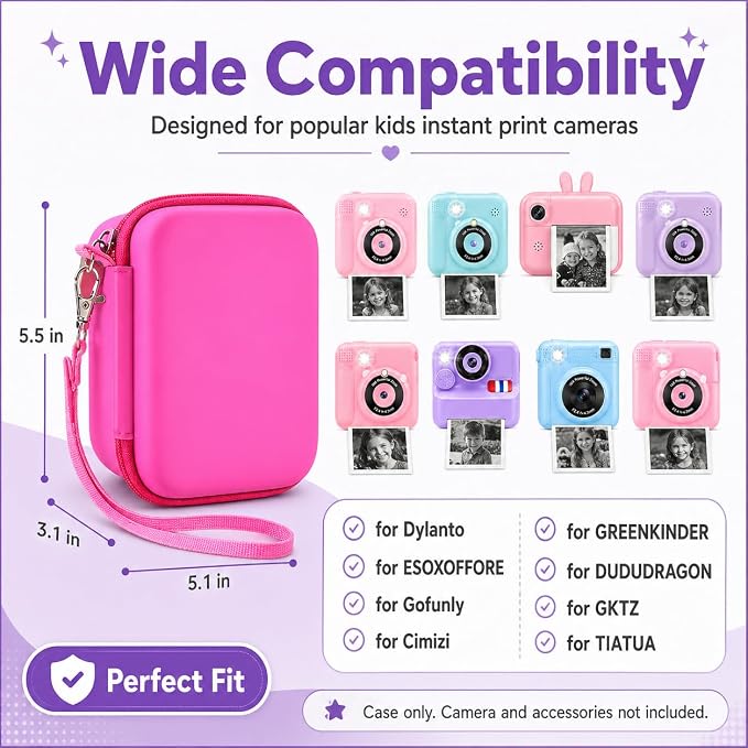 PAIYULE Kids Instant Print Camera Case Compatible