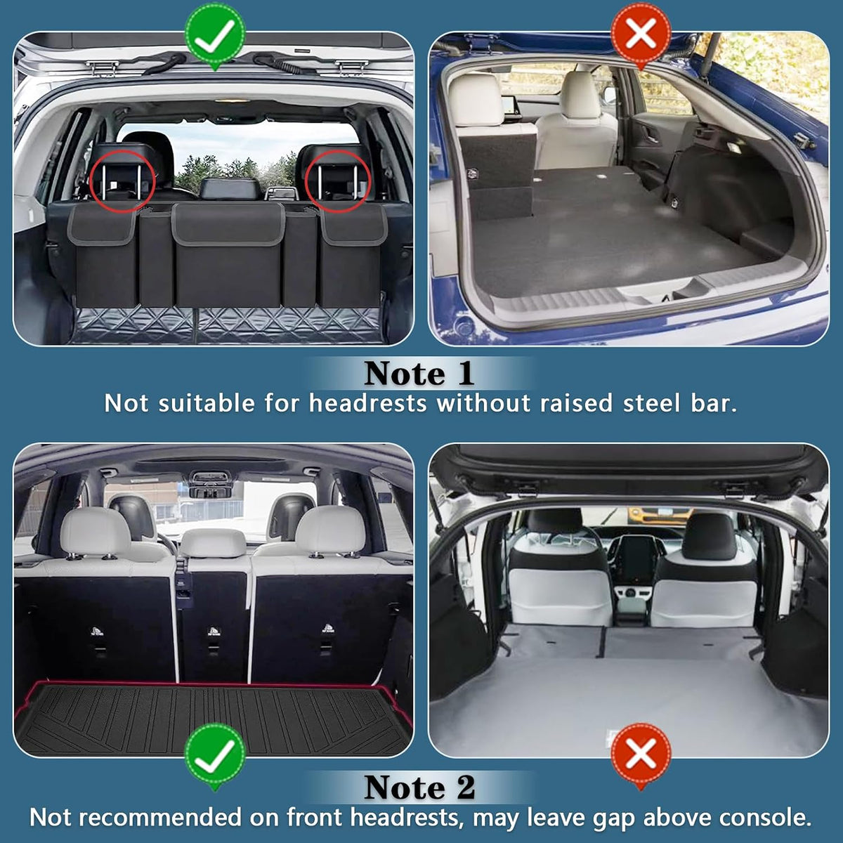 FEED GARDEN Dog Car Barrier for SUVs, Adjustable Universal-Fit Heavy-Duty Wire Mesh Pet Divider for Vehicles, Trucks, Vans, Car Accessories Safety Travel, Triple Folding (36.6"-60.6")