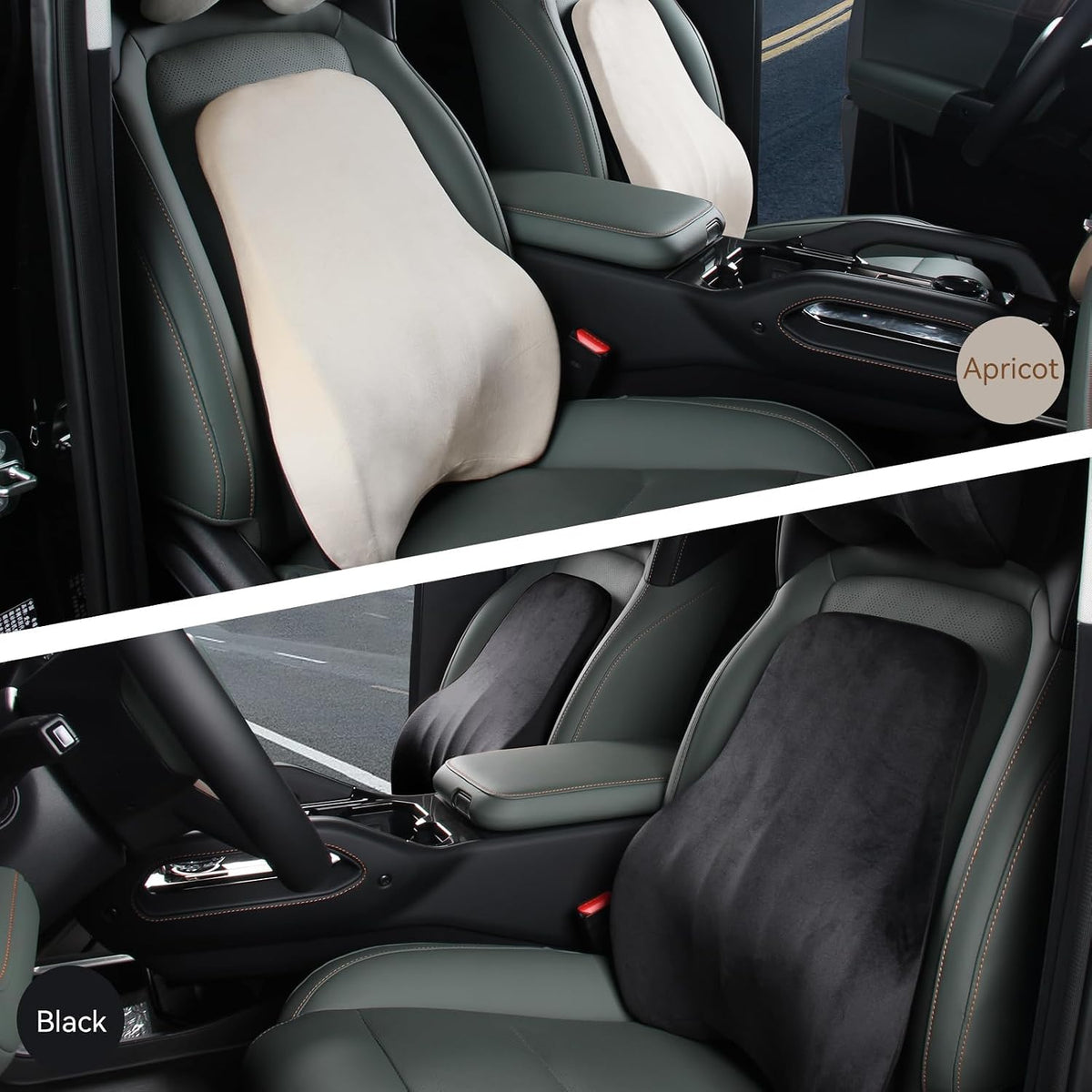Memory Foam Lumbar Support Pillow For Car Seat,Office Chair,Black1pcs